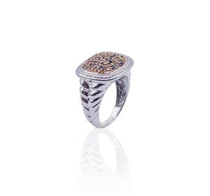 Anillo de cóctel de miligrano de diamante multicolor Natural de plata 925 0,91 Cts clásico para regalo de fiesta de aniversario de compromiso de boda - Product Image 4