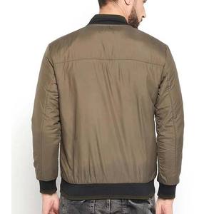 Chaqueta Bomber Casual de Otoño para Hombre Hosten Greek Enterprises, Corte Ajustado, Color Sólido, 100% Poliéster, Impermeable, Cortavientos, Cierre de Cremallera Frontal - Product Image 3