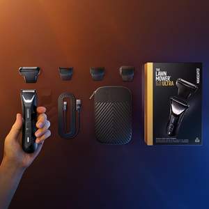 Recortadora de Vello Corporal USB C Recargable de Doble Cabezal para Hombre, Impermeable, para Uso en Seco/Húmedo, con Cuchillas de Cerámica y Estuche de Viaje - Product Image 2