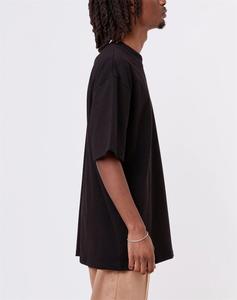 OME เสื้อยืดสตรีทไซส์ใหญ่พิเศษสำหรับผู้ชาย, เสื้อยืดสีพื้นเสื้อยืดธรรมดาทรงหลวมผ้าฝ้าย100% พอดีตัวสำหรับผู้ชายพร้อมโลโก้ตามสั่ง - Product Image 2