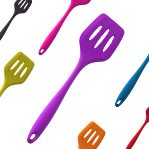 Turner ranurado de silicona resistente al calor con núcleo de nailon antiadherente para cocinar utensilios de cocina - Product Image 1