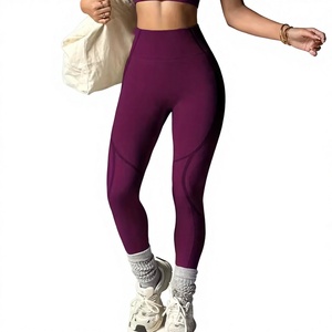 Wholesale High Quality Custom Logo Elastic Waist Fitness Gym Yoga <b>Leggings</b> Soft For Women OEM Service - Product Image 1