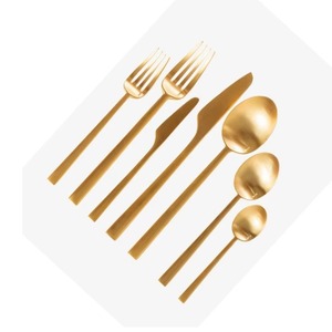 Juego de 5 cubiertos de acero inoxidable, ideal para utensilios de cocina, mesa, fiesta en casa, café, uso, cubiertos recubiertos de Color cobre, mango de diseñador - Product Image 4