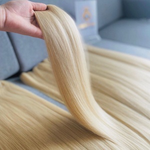 100% Remy Extensions de Cheveux Humains Blonde Naturel Trame Droite Kératine Haute Qualité Cheveux Chinois - Product Image 5