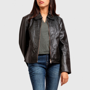 Chaquetas de Cuero Genuino Personalizadas de Nueva Llegada al por Mayor / Chaqueta de Cuero para Mujer de Primera Calidad, Transpirable y Cómoda - Product Image 3
