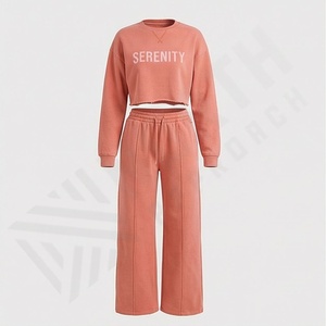 Conjunto Deportivo de Invierno para Mujer 2025, de Alta Calidad, Manga Larga, Ropa Deportiva de Gimnasio, 100% Algodón, Diseño 2 en 1 con Capucha - Product Image 1