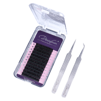Top Fashion Vente Flash Professionnel Doux Naturel Long Volume Plateaux Extension De Cils À La Main Volume Russe Cils