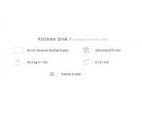 Évier de cuisine rectangulaire ALDERACERAMIC turc à double bac, à poser sous plan, en acier inoxydable blanc brillant, fait main, avec deux trous