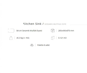 Delantal de cocina de cerámica, cuenco doble turco - Product Image 2