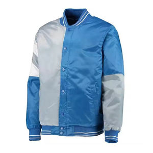 Simple Style Fashion Custom Polyester Satin Unisex Stand Zipper Front Solid Color Waterproof Breathable Lightweight Winter - Product Image 2