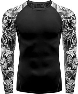 2025 camisa personalizada MMA Rash Guard para hombres de manga larga de compresión ropa de gimnasio Surf BJJ proveedor OEM a granel - Product Image 2