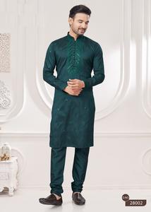 Pure Silk Embroidery and Sequence Work Wedding Kurta Pajama Collection - Product Image 3