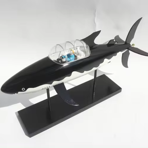 Gia Nhien Fabricante Aprueba Diseño Personalizado TIBURÓN SUBMARINO ARTESANÍA DE MADERA DECORACIÓN NÁUTICA DE ALTA CALIDAD - Product Image 1