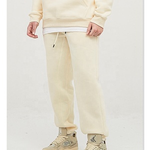 Fabricant de pantalons de jogging surdimensionnés personnalisés pour hommes de haute qualité en toile polaire légère de grande taille pour le jogging - Product Image 2