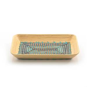 Bandeja de ratán natural hecha a mano para servir té, café, bocadillos y desayuno a un precio asequible - Product Image 2