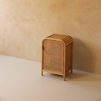 Nouvelle petite Table d'appoint moderne en rotin pour chambre à coucher