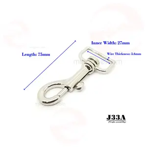 27mm 5 colores oro rosa oro Anti-latón pistola Metal sin plomo níquel libre bolso piezas de Metal accesorios cierre gancho para perro - Product Image 1