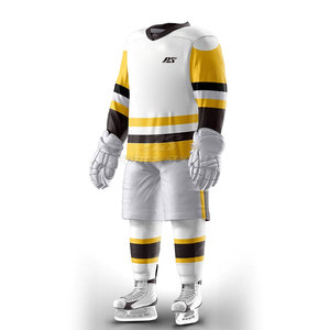 ชุดฮอกกี้น้ำแข็งโพลีเอสเตอร์สำหรับผู้ใหญ่แบบยูนิเซ็กซ์ ระบายอากาศได้ดี แห้งเร็ว น้ำหนักเบา สวมใส่สบาย ขายดีที่สุด รับผลิตตามสั่ง พร้อมติดฉลากส่วนตัว คุณภาพสูง - Product Image 4