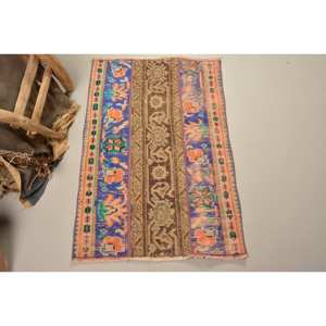 Vintage 21X31 FT Azul Marrón Bohemio Turco Alfombra Clásica Área Grande Lana Rectángulo Patchwork Látex Pasillo Habitación Alfombra - Product Image 1