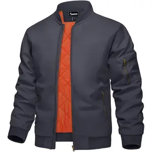 Custom Men's Clothes 2024 Fall Winter Men's Jacket Windproof Autumn Long Sleeve Casual Jacket Coat Bomber Jacket