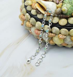 Wholesale Fine Silver Tennis Bracelet Ethiopian Opal Gemstone Gift Solid 925 Sterling Silver Jewelry Rhodium Plated Trendy - Product Image 2