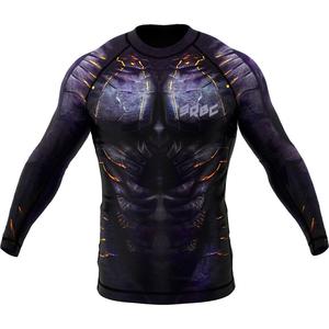 Protector de sarpullido de manga larga púrpura, protector de sarpullido MMA de la mejor calidad, protector de sarpullido Jiu Jitsu y diseño de kimono Bjj Rash Guard - Product Image 5