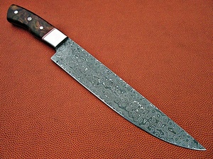 Ensemble de couteaux de Chef en acier damas de Style japonais de haute qualité avec gaine en cuir pour la coupe de légumes - Product Image 2