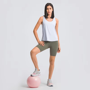 Mejor precio al por mayor ligero cómodo transpirable Spandex/poliéster Yoga Tank Top mujeres sin mangas chaleco deportivo - Product Image 4