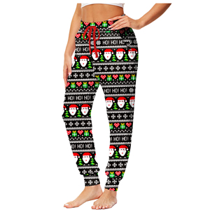 Haut de gamme noël pantalons de survêtement femmes 2025 cordon noël pantalons de survêtement doux Polyester confortable moderne vacances tenue - Product Image 2