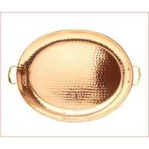 Plateau de service alimentaire de luxe pour restaurant et hôtel, de forme rectangulaire, bords incurvés, qualité supérieure, en cuivre, fabrication indienne, vente chaude - Product Image 5