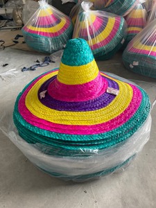 หมวกฟางเม็กซิโก Sombrero หมวกคาวบอยฟาง OEM ออกแบบที่กําหนดเอง - ทางเลือกที่ดีที่สุดสําหรับงานปาร์ตี้ - เทศกาลและการเดินทางชายหาด - Product Image 3