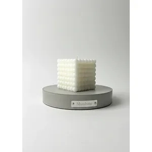 Large Bubble Square <b>Paraffin</b> Candle for Home Decoration - Product Image 3