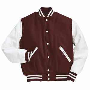 Custom Designed 100% Wool Embroidery Fleece Letter Bomber Varsity CollegeBaseballjacket for men DDP Shipping - Product Image 6