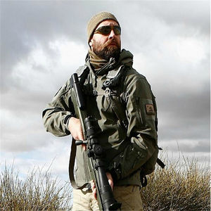 Veste tactique 100% coton pour hommes pour la randonnée en plein air, le camping, l'aventure-Coupe-vent imperméable à coquille souple pour la saison d'hiver - Product Image 2