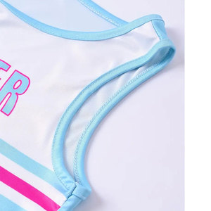 OEM Girls <b>Cheerleading</b> Two Piece Uniform Womens Polyester Skirt and Sleeveless Top Set for Dance Wear Sports Teams & Events Use - Product Image 4