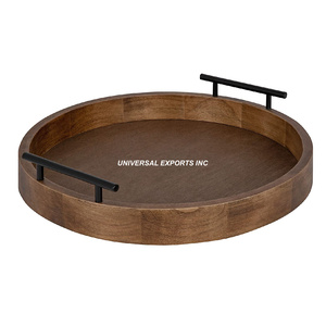 Plateau de service décoratif multifonctionnel en bois fait main, écologique, de haute qualité, classique et élégant, plateau à chocolat - Product Image 6