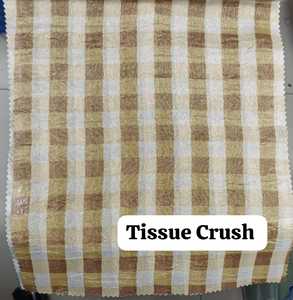 Tissue Crush Fabric Metallic Sheen Lightweight <b>Crinkled</b> Material For Saree Lehenga Kurti Craft & Designer Apparel Wholesale - Product Image 3