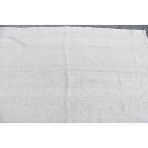 Alfombra Vintage de 5.2x7.6 pies (160x232 cm), Alfombra Turca Blanca Abstracta de Lana - Product Image 5