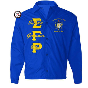 Sigma เสื้อแจ็คเก็ตสำหรับผู้หญิง,เสื้อโค้ชปักลายแกมมาเด็กผู้หญิง - Product Image 1