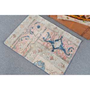 Alfombra Turca de 2.1x2.8 pies, Alfombra Pequeña Vintage, Alfombra Persa Azul - Product Image 4