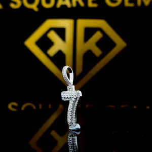 Numéro personnalisé 1-9 pendentif Hip Hop, pendentif à breloque, pendentif Hip Hop pour hommes, pendentif Moissanite, bijoux Ice Out Hip Hop, argent 925 - Product Image 4