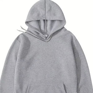 Sudadera con capucha Sherpa polar personalizable de alta calidad para hombre, logotipo bordado de gran tamaño, bolsillo, conceptos básicos de algodón de invierno, mezcla de algodón - Product Image 1