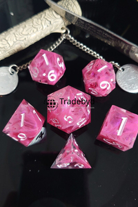 Dés en résine polyédrique haut de gamme faits à la main, ensemble équilibré, écologique, durable pour les jeux de rôle sur table DND, joueurs professionnels - Product Image 5