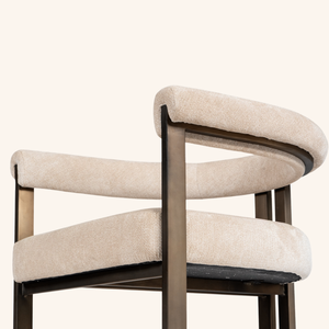 Silla de Comedor Argo de Estilo Escandinavo, Estructura de Madera, Muebles para el Hogar con Tapicería de Poliéster para Uso en Hoteles y Villas - Product Image 3