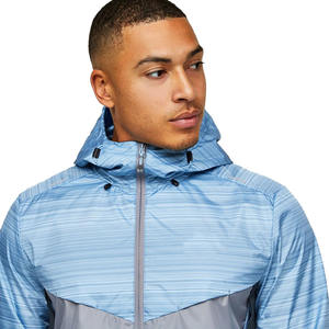 Chaqueta cortavientos de lona de calidad superior para hombre, mangas completas con capucha y bolsillos delanteros, diseño de cremallera de bloque de color en oferta - Product Image 5