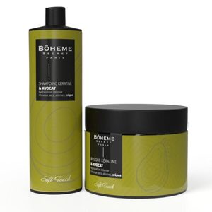 Set di Shampoo e Maschera per Capelli alla Cheratina di Avocado per Idratazione Profonda e Riparazione Professionale dei Capelli - Product Image 1