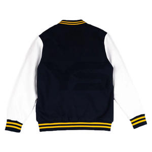 Chaqueta Bomber Varsity informal con cremallera para hombre, decoración de botones a prueba de viento con soporte de moda, relleno de algodón de talla grande para invierno - Product Image 5