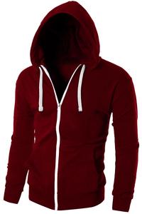 High Quality 100% Cotton Zip Up Hoodies Sweatshirts Custom Embroidery Pullover Streetwear Unisex Hoodies Wholesale Blank Hoodies - Product Image 3