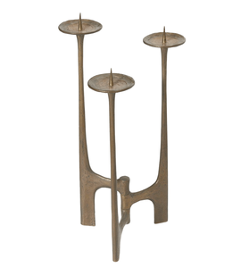 Portavelas de pedestal dorado de lujo con marco de bucle ovalado alargado y acento escultórico superior circular para decoración de bodas y hogares - Product Image 6