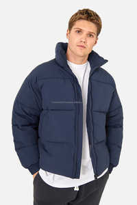 Chaqueta acolchada de nailon de alta calidad para mujer, chaqueta acolchada con cremallera y cuello levantado, ropa de invierno y ropa de calle para hombre - Product Image 6